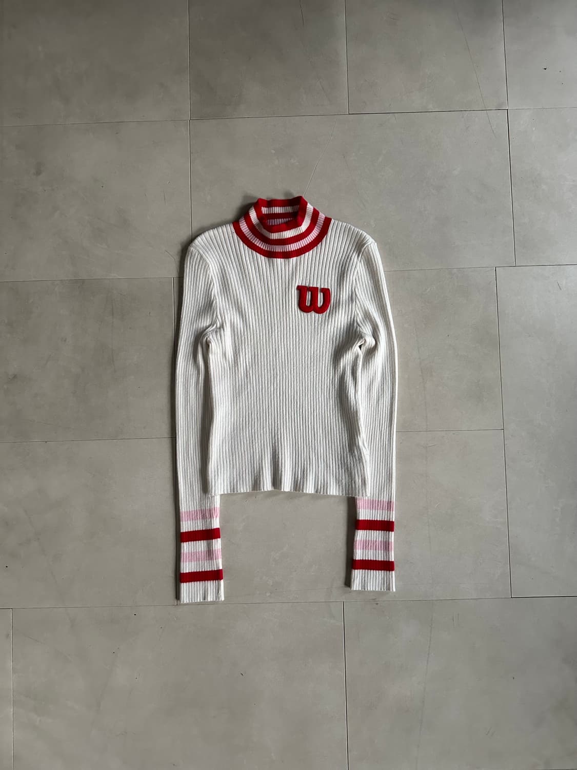 Wilson white logo knit top 상품이미지6