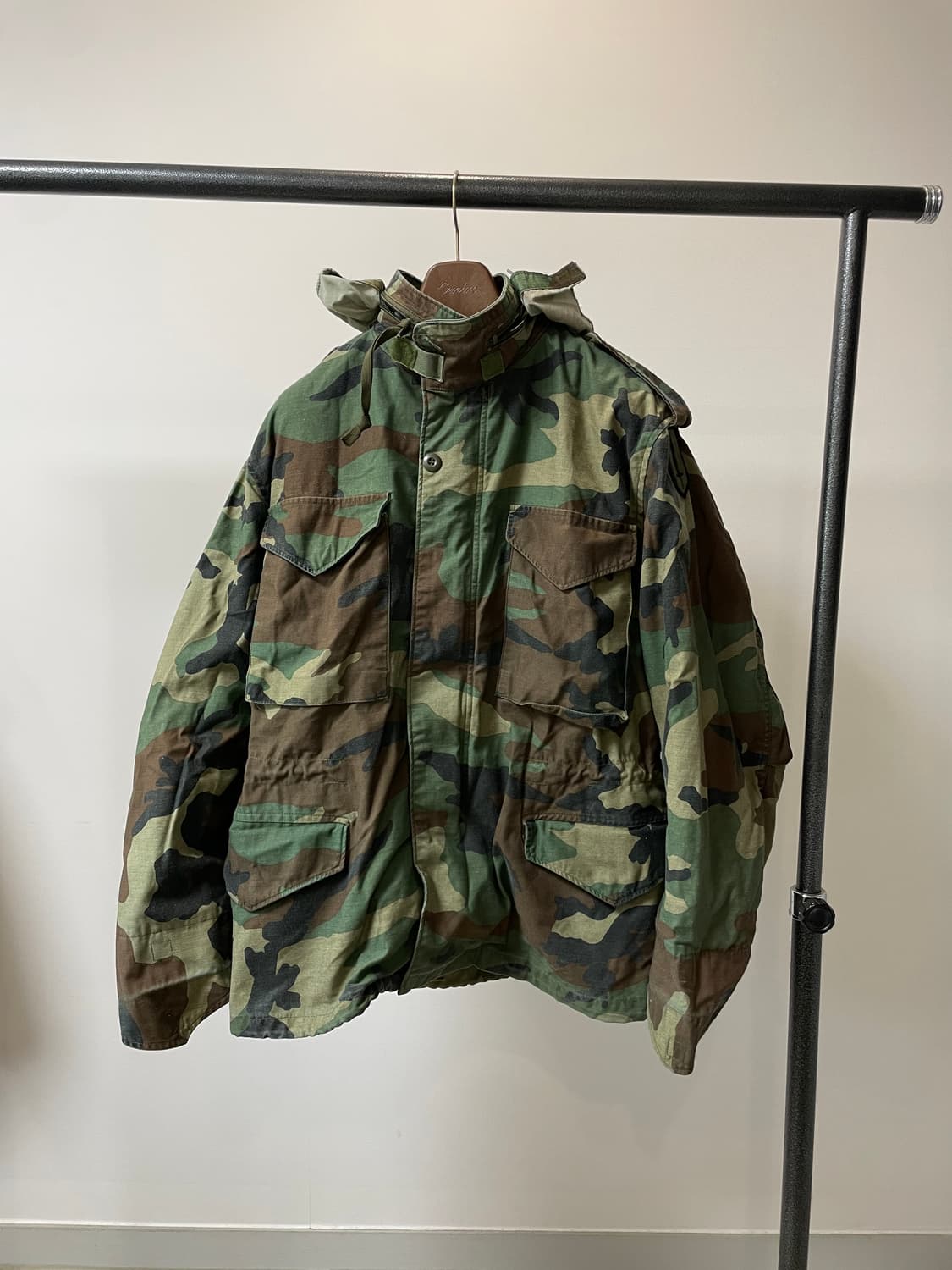 80s 알파인더스트리 우드랜드 카모플라쥬 m65 야상 상품이미지1