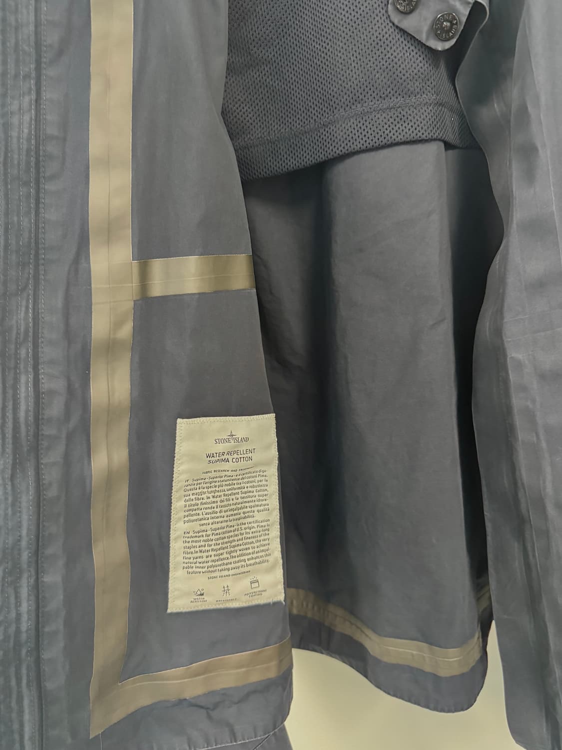 STONE ISLAND 스톤아일랜드 안티드롭 스탠드 칼라 트윌 자켓 XL 상품이미지6