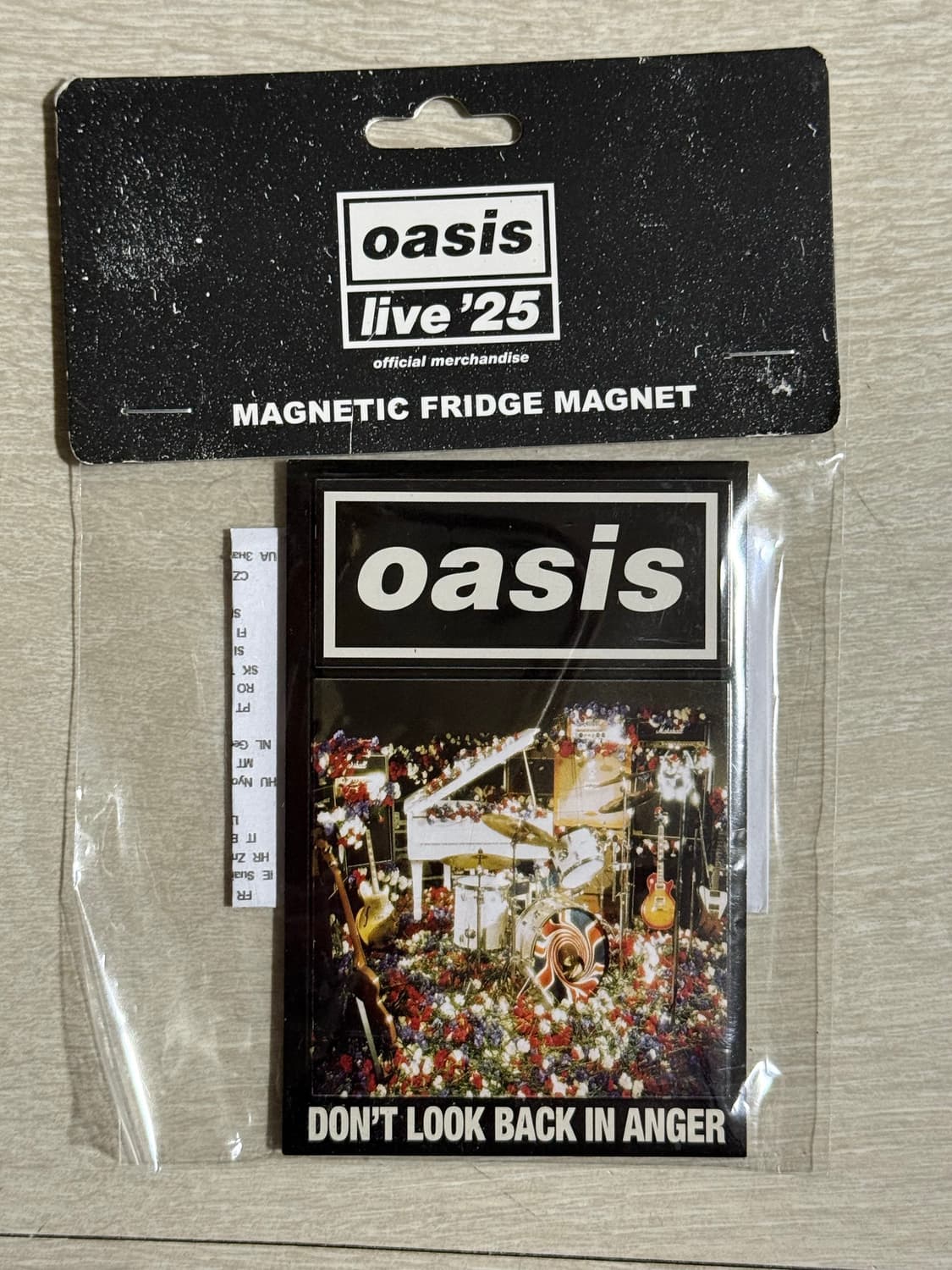 공식 오아시스 라이브25 돈룩백인앵거 마그넷 상품이미지1