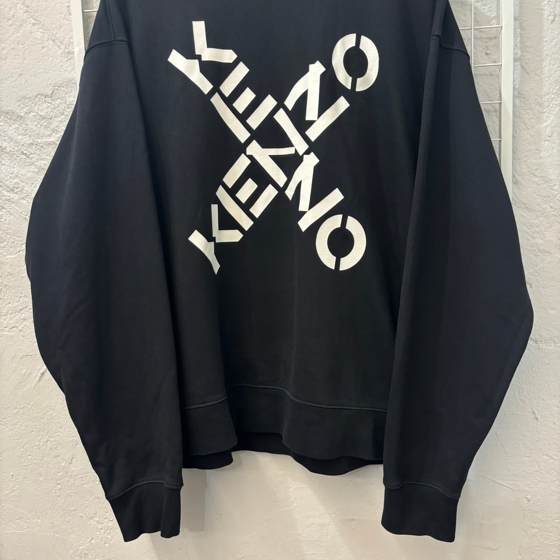 21fw 겐조 X 빅 로고 블랙 스웻셔츠 XL 상품이미지4
