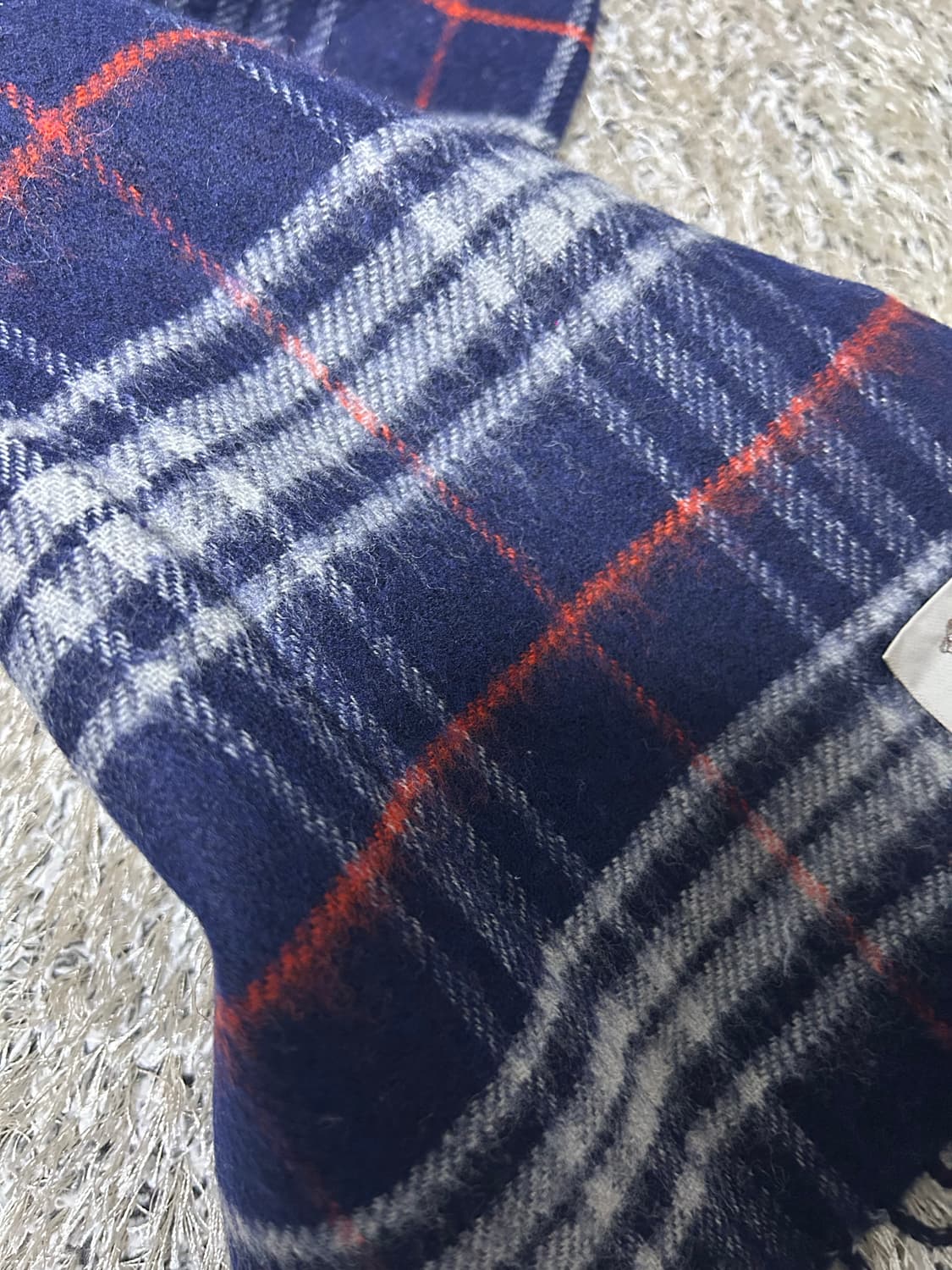 캐시미어 체크 울 목도리 상품이미지4