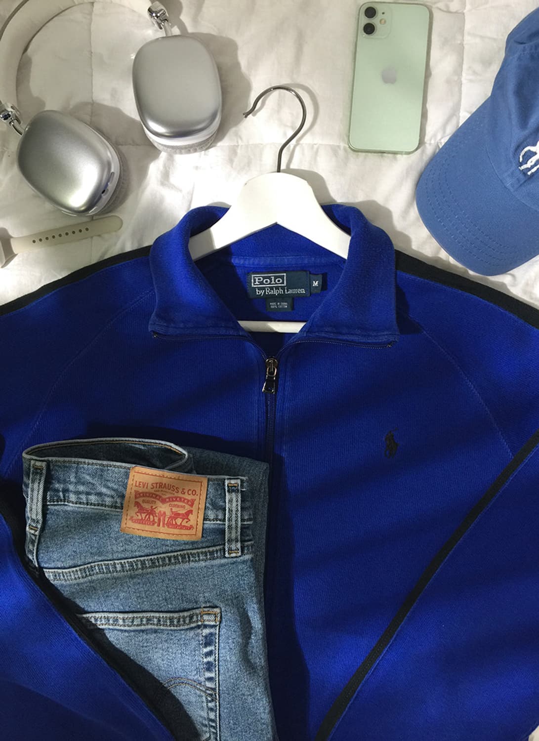 (MAN) 폴로랄프로렌 스웻 배색집업 L 상품이미지1