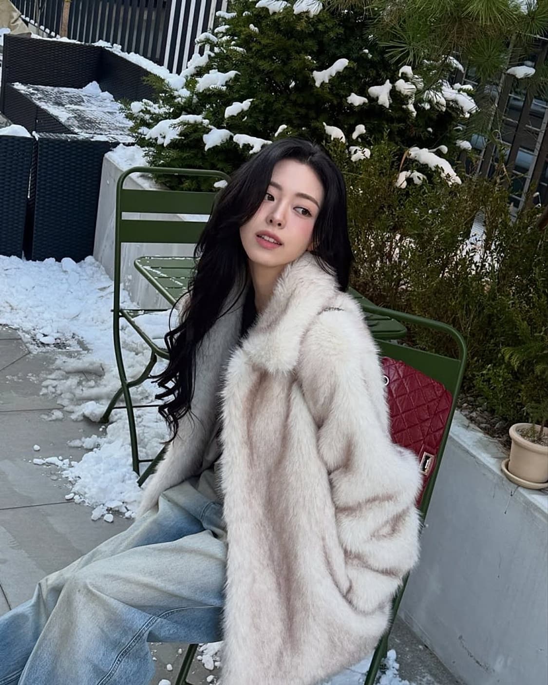 유나 퍼자켓)) 시눈 퍼자켓 아이보리 상품이미지2