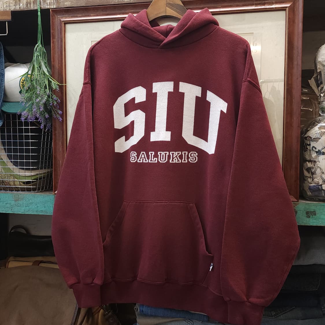 90s 러셀 후드 스웻셔츠 샬루키스 빈티지 레터링 L 상품이미지2