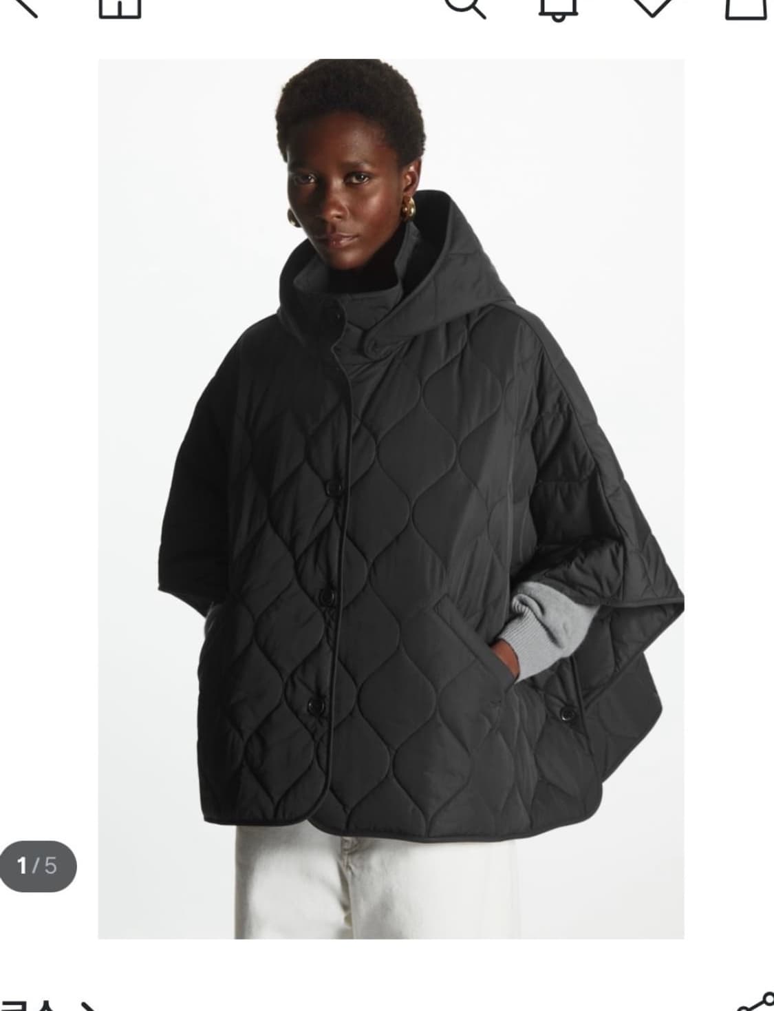 코스 COS 패디드 후드 케이프 (구매) 상품이미지1