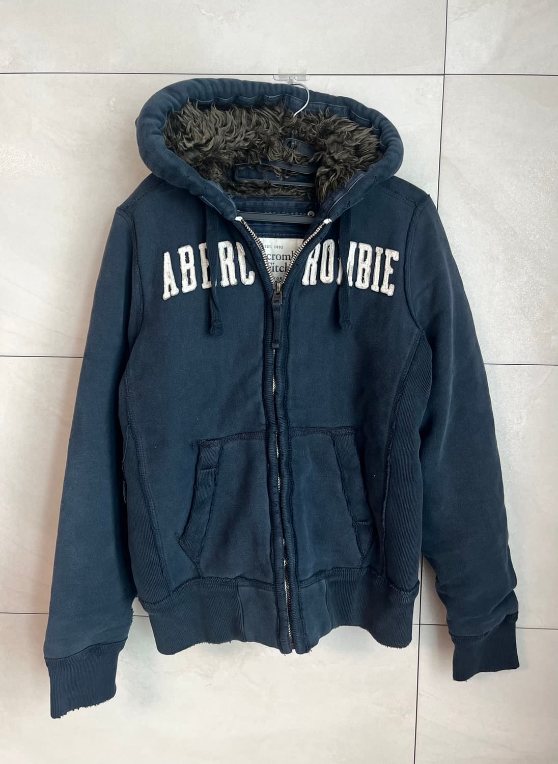 아베크롬비 울프죠 네이비 후드집업 [S] 상품이미지3