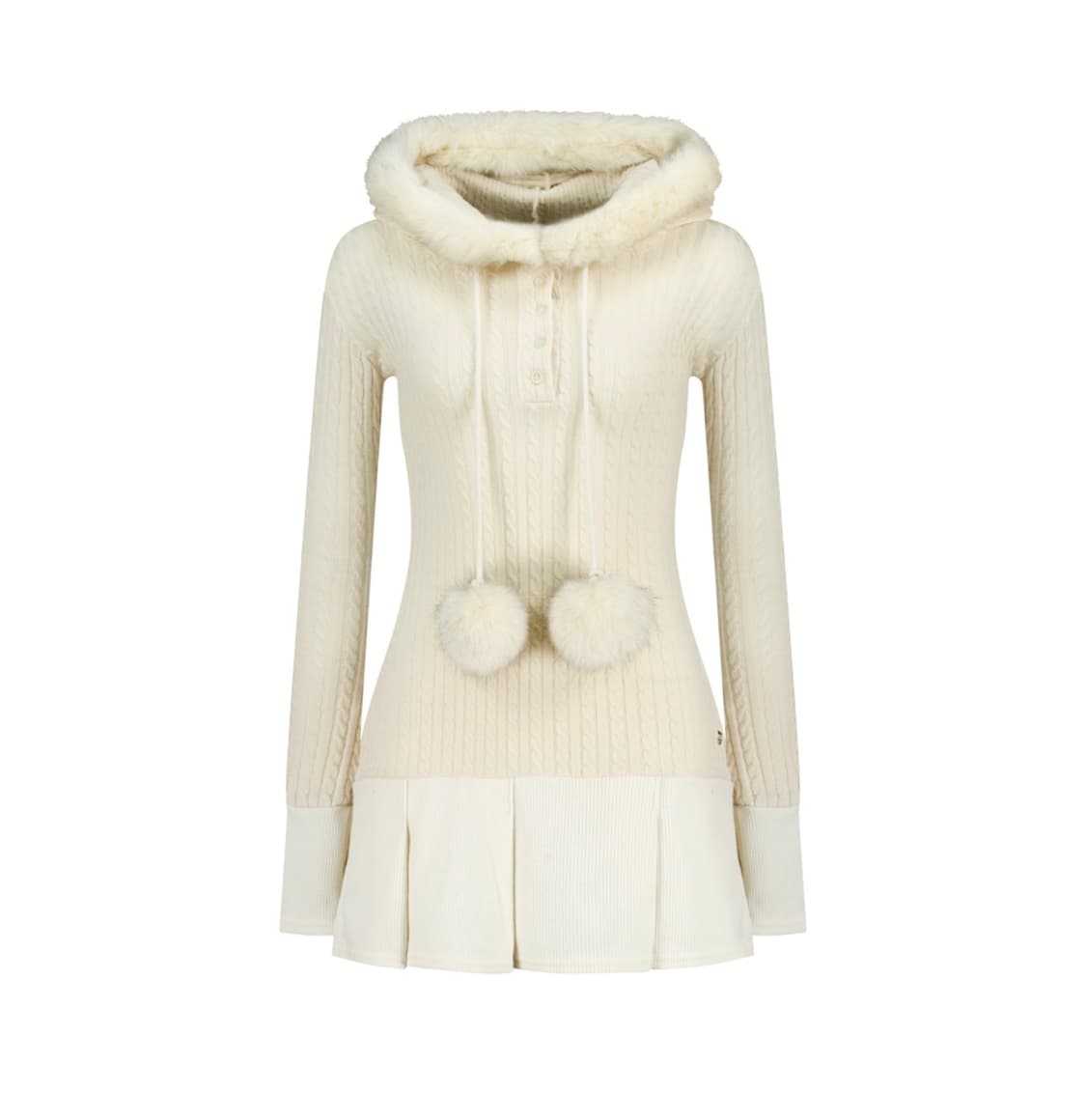 포어링 스노우볼 원피스 아이보리 M 상품이미지1