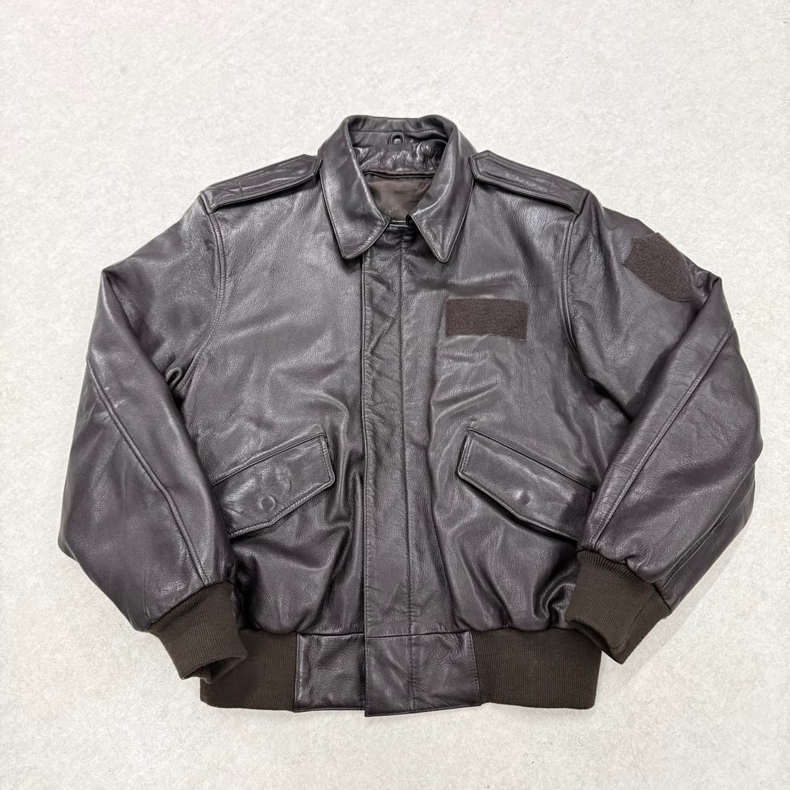 CWU 레더자켓 다크브라운 상품이미지1