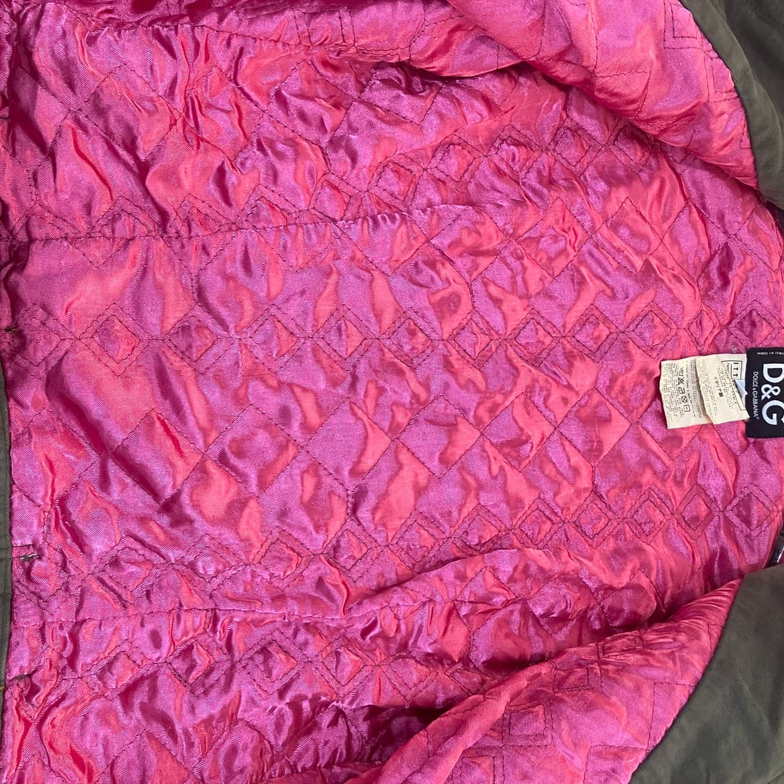 D&G 돌체앤가바나 카키 코튼 패치 트러커 자켓 S 상품이미지7