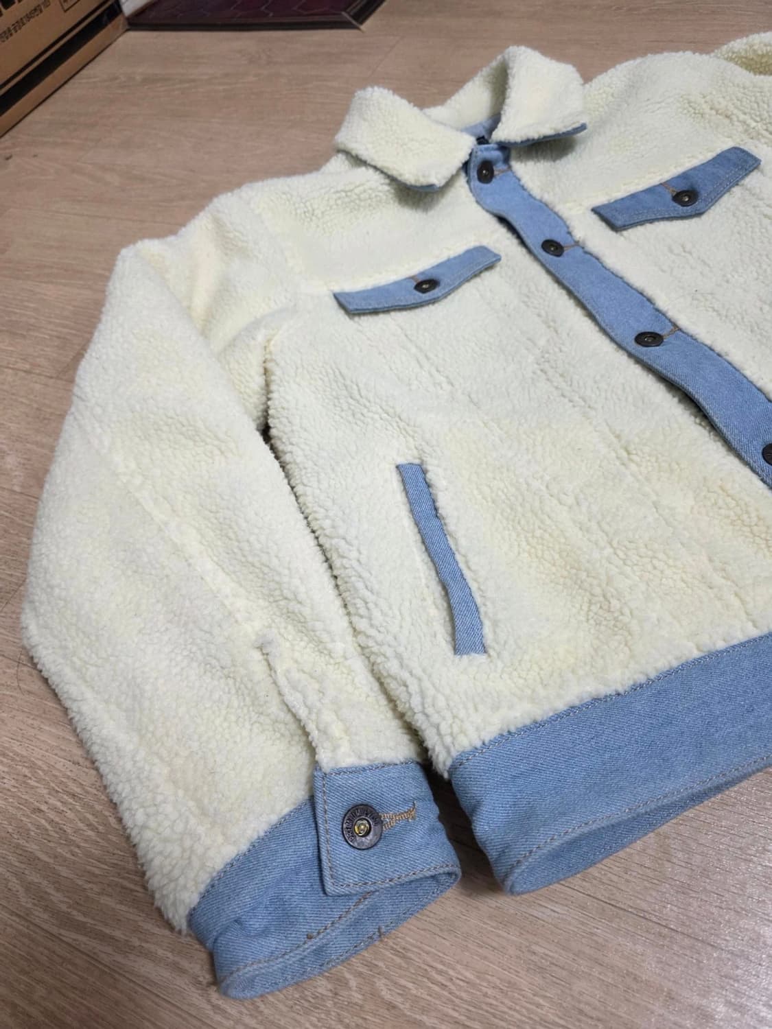 에비수 쉐르파 믹스업 데님 트러커 자켓 95 상품이미지5