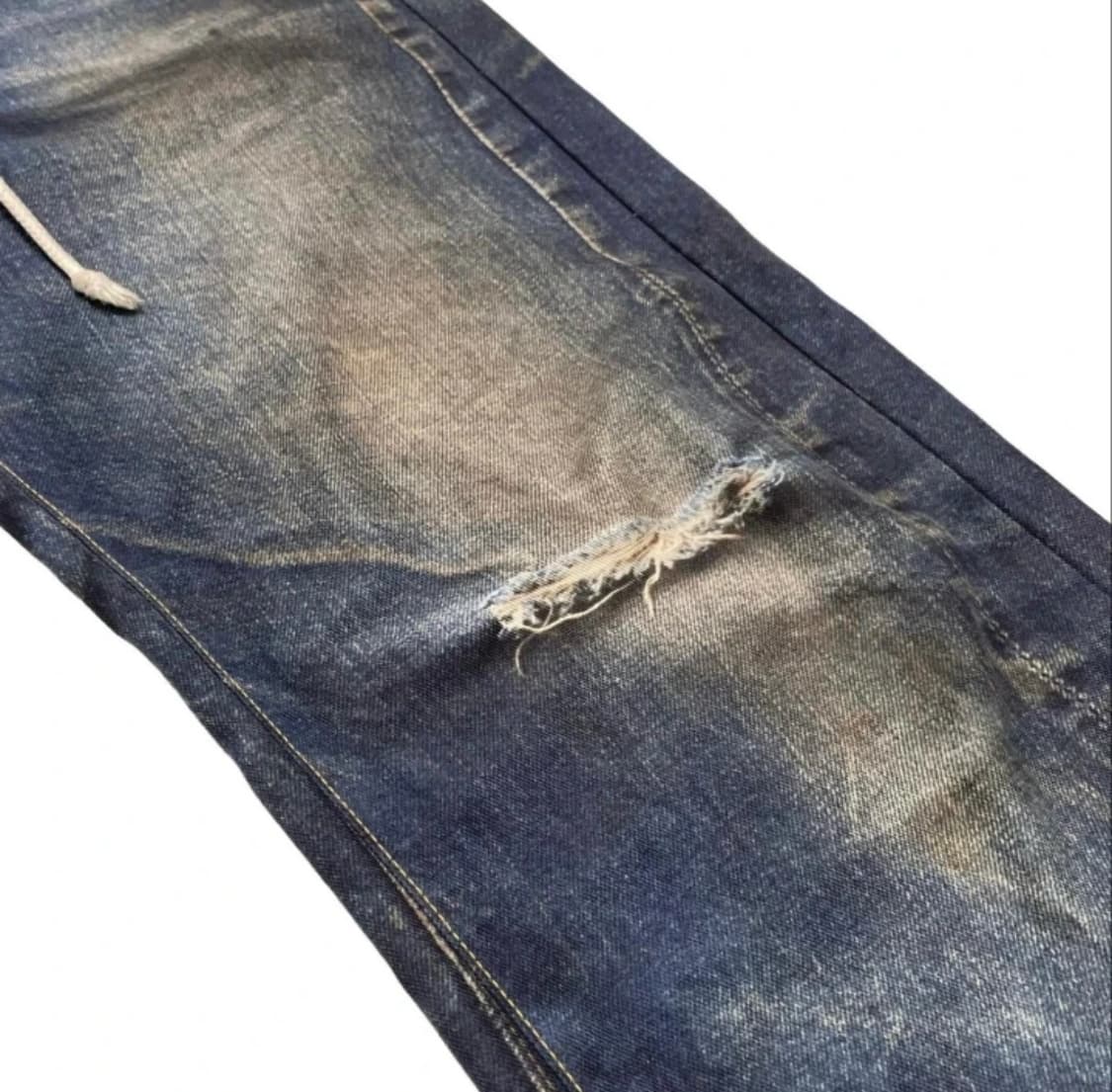 준야 와타나베 디스트레스 워싱 스트링 데님 진 상품이미지7