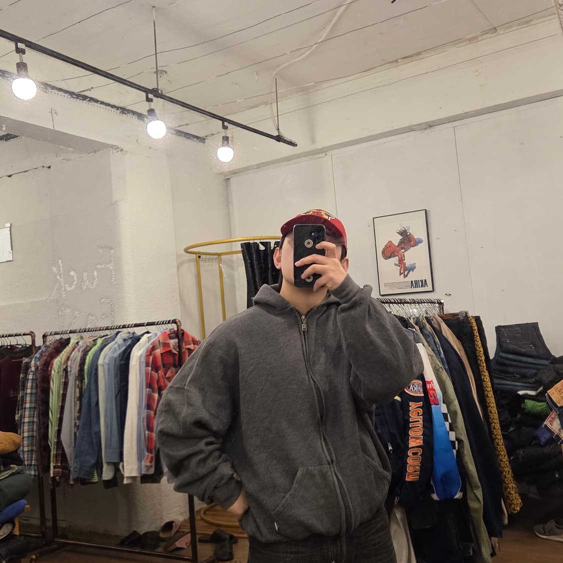 90s 빈티지 러셀 후드집업 다크그레이 XXL 상품이미지9