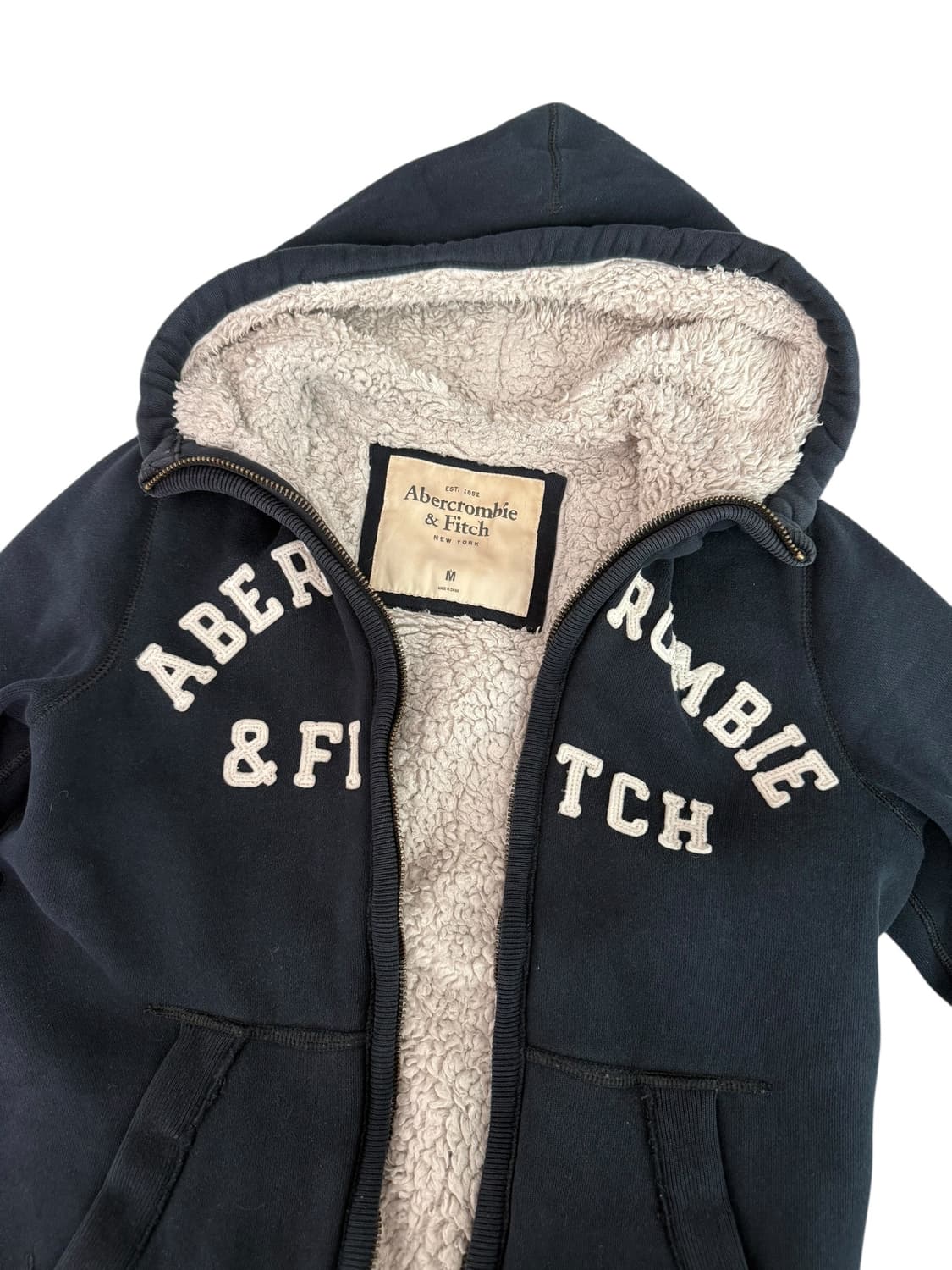 아베크롬비 네이비 보아털 후드집업 상품이미지7