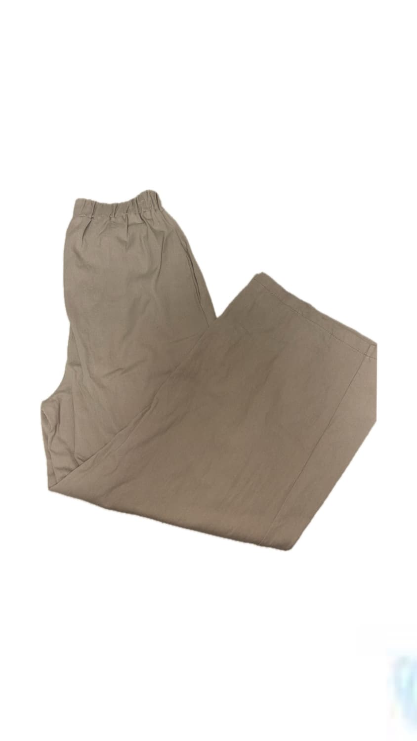 베이지 와이드 밴딩 바지 상품이미지1