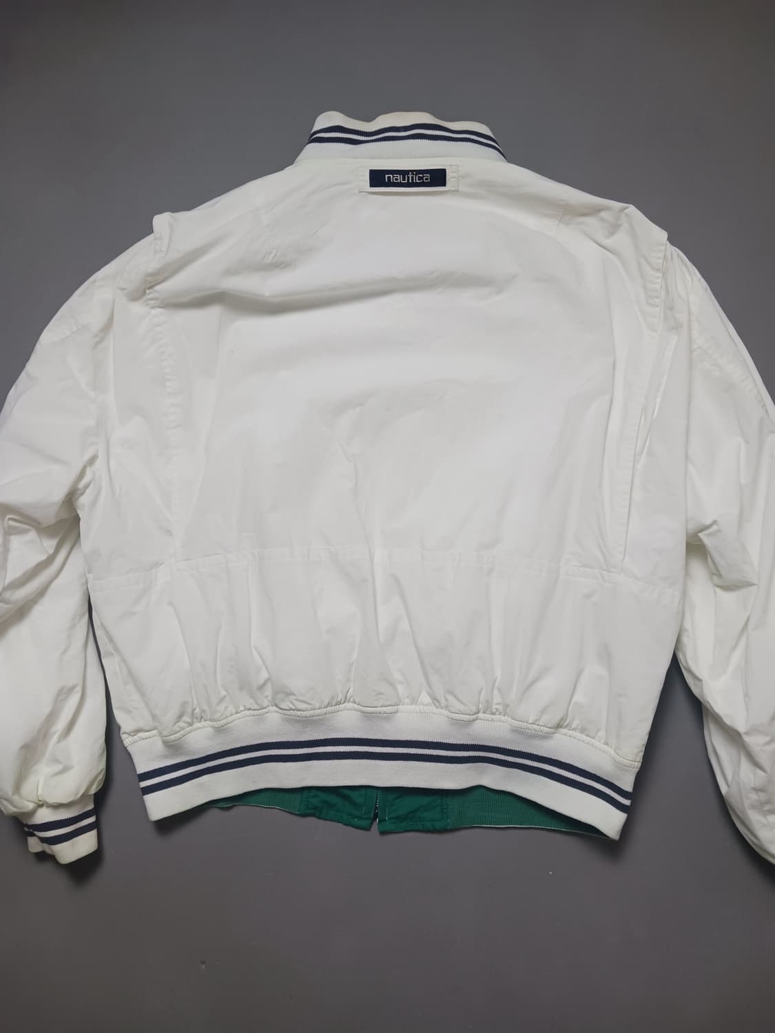 [XL] 노티카 재팬 90S 리버시블 봄버 자켓 그린/화이트 상품이미지4