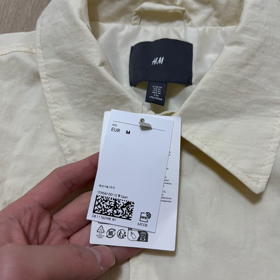 새상품 H&M 에이치앤엠 남성 블루종 바람막이 자켓 M/95  상품이미지5