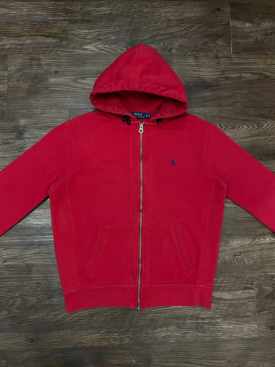 폴로 랄프로렌 레드 써멀 후드집업 상품이미지1