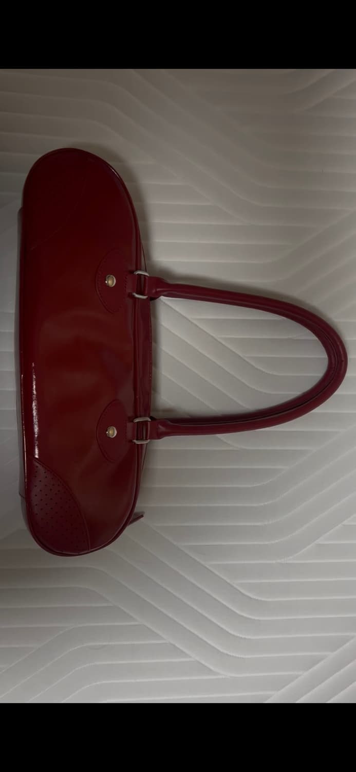 MILLO WOMEN 밀로우먼 에나멜 볼링 백 빈티지 레드 상품이미지1