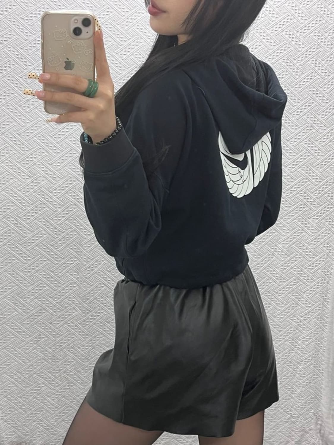 나이키 올드스쿨 스트릿 힙합 크롭 후드티 M C09729 상품이미지2