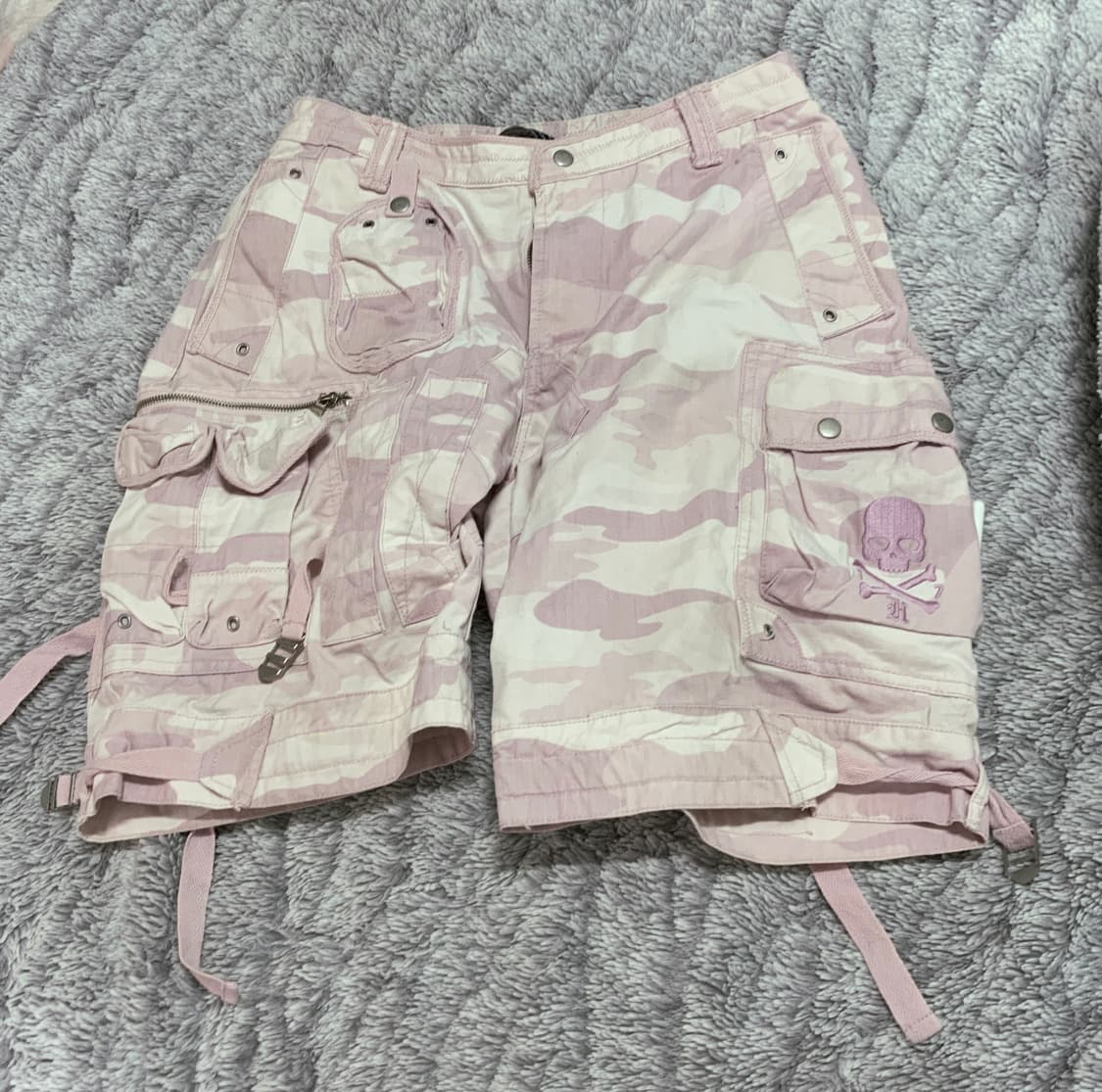 핑크 로우라이즈 카고 팬츠 상품이미지1