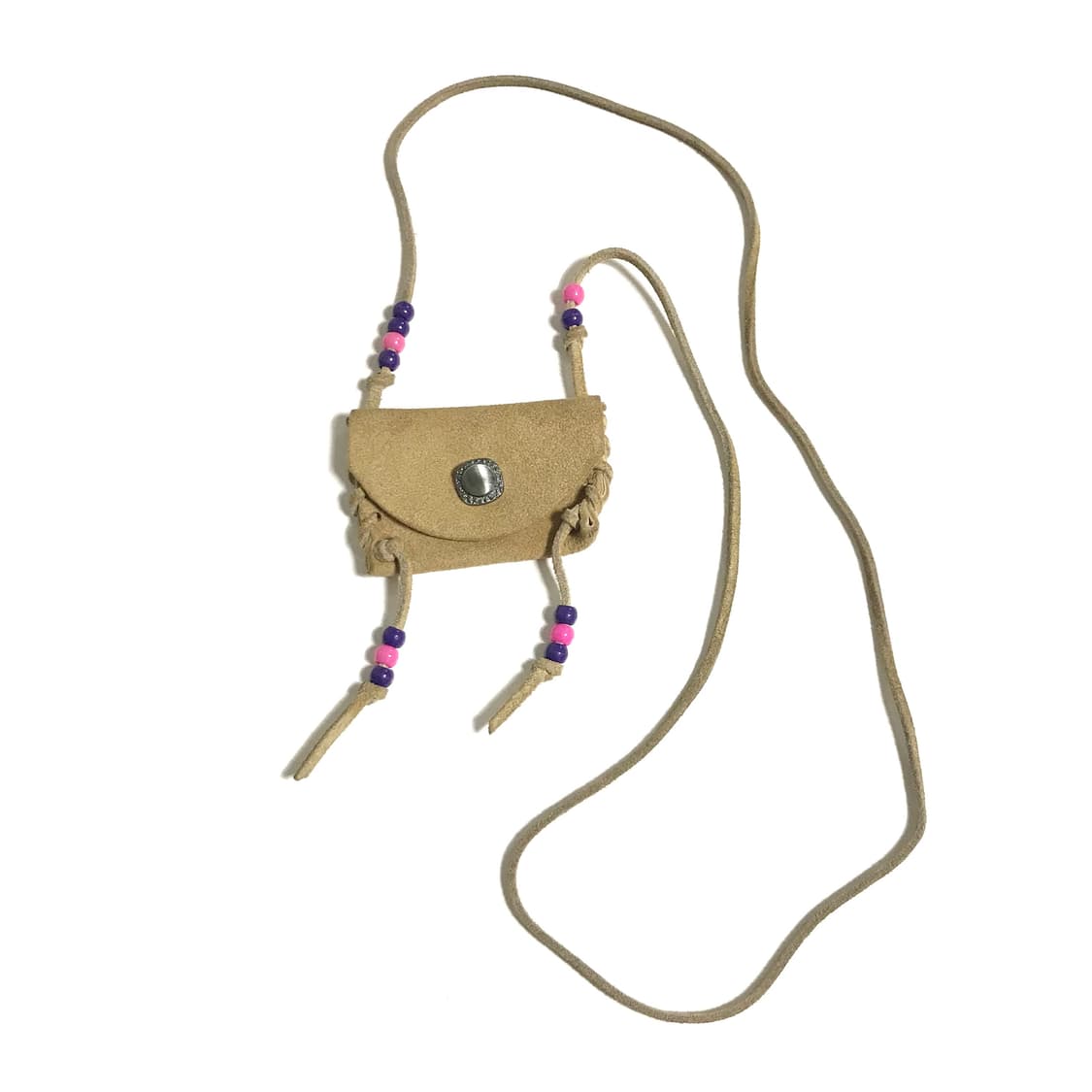 일본 빈티지 목걸이 모리걸 히피 보헤미안 에스닉 스웨이드 끈 상품이미지5