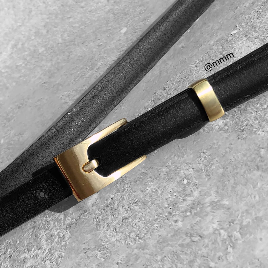 [Unisex] 스퀘어 골드버클 가죽 벨트 3컬러 상품이미지5