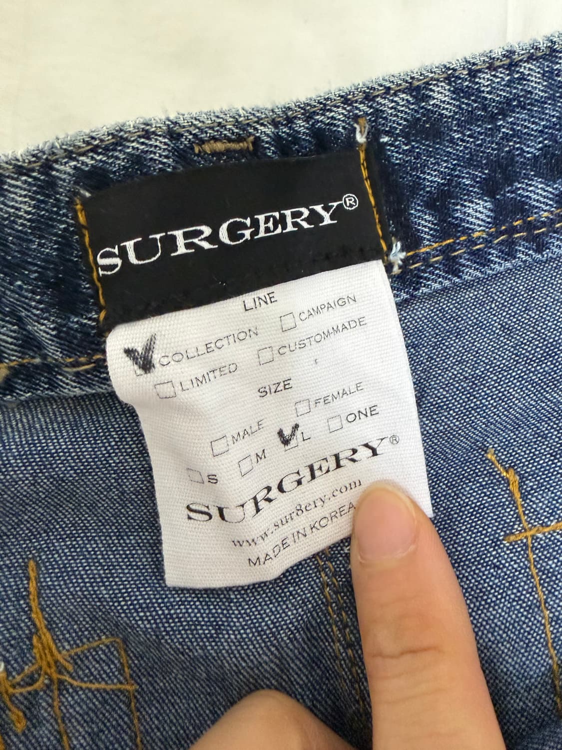 써저리 리메이크 데님 버뮤다 팬츠 L (새상품급) 상품이미지2