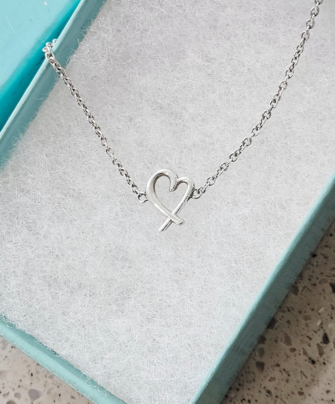 티파니앤코 러빙하트 팔찌 실버 M사이즈 17.8cm [정품/풀구성] 상품이미지2