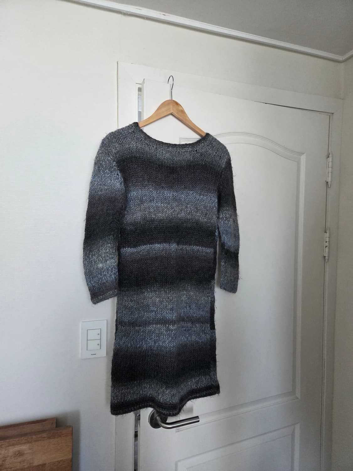 그레이 회색 그라데이션 니트 원피스 상품이미지2