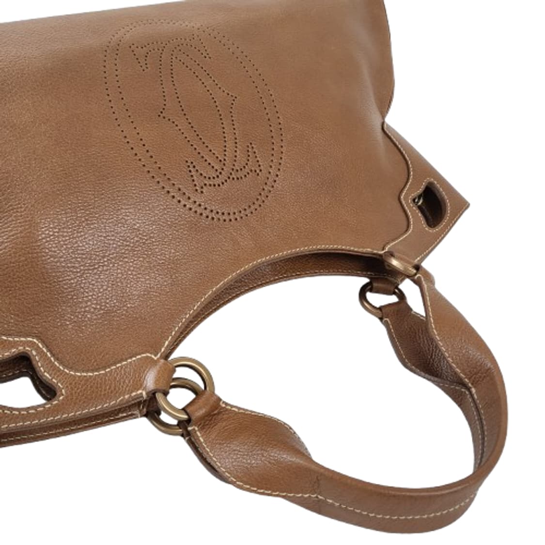 정품 까르띠에 마르첼로 브라운 레더 토트백 상품이미지8