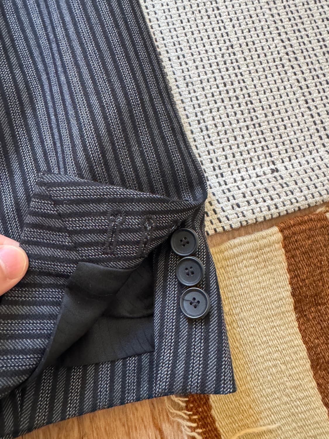 한섬 더쿨플스 모드계 양가죽 트림 블레이저 자켓 상품이미지8