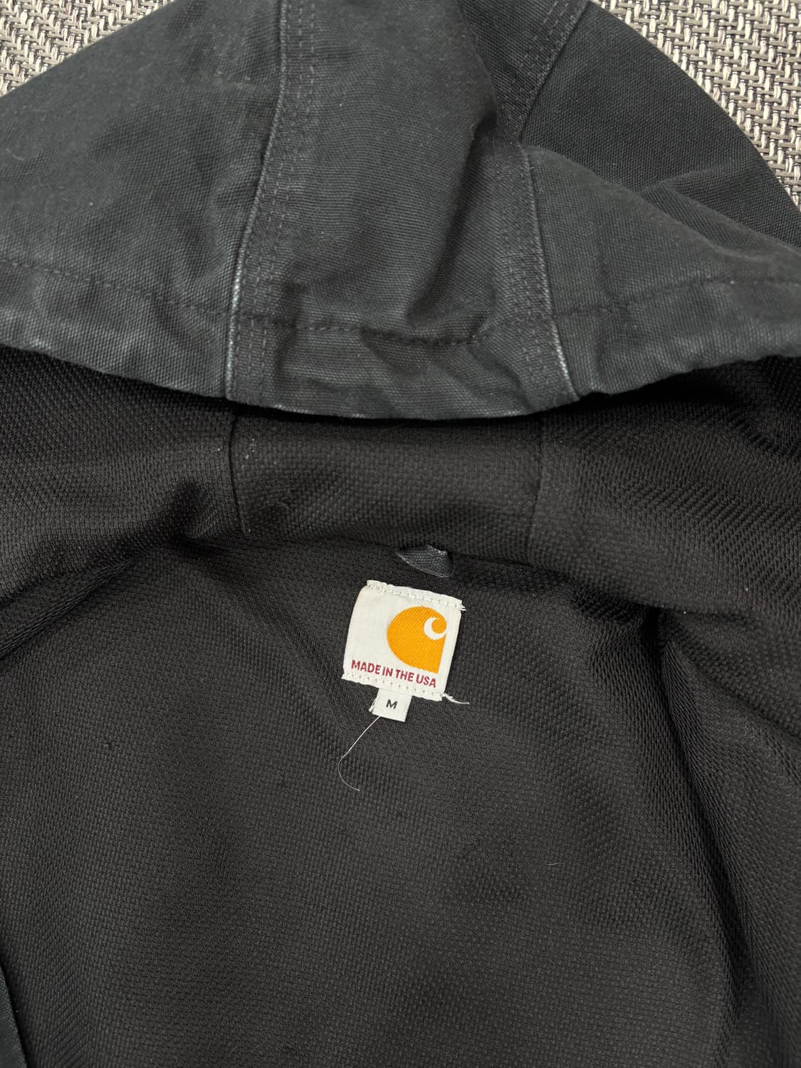 칼하트 워크자켓 후드집업 워싱블랙 상품이미지4