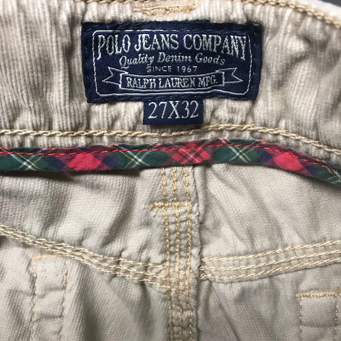 폴로 진스 성조기 코듀로이 팬츠 베이지 27/32(W) 상품이미지6