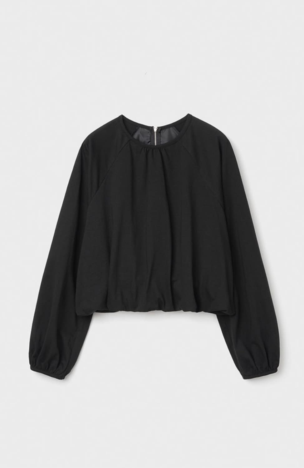 버뮬라 벌룬 셔링 티셔츠 블랙 상품이미지1