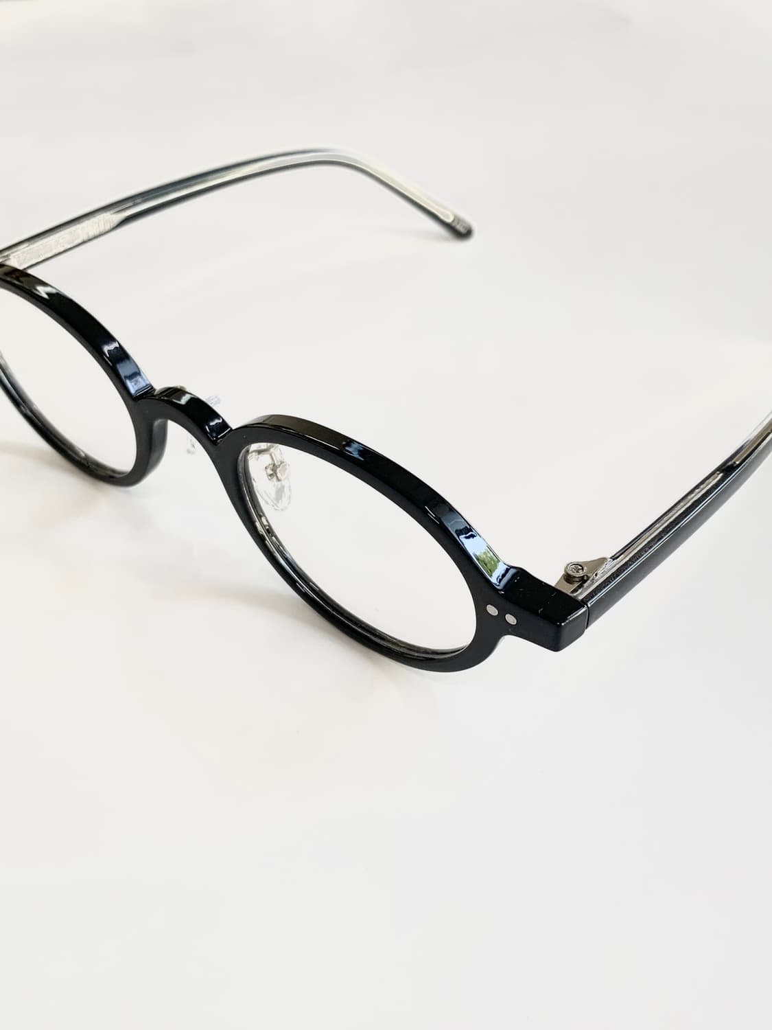 오벌 온테 블랙  코받침있는 뿔테 328 상품이미지2