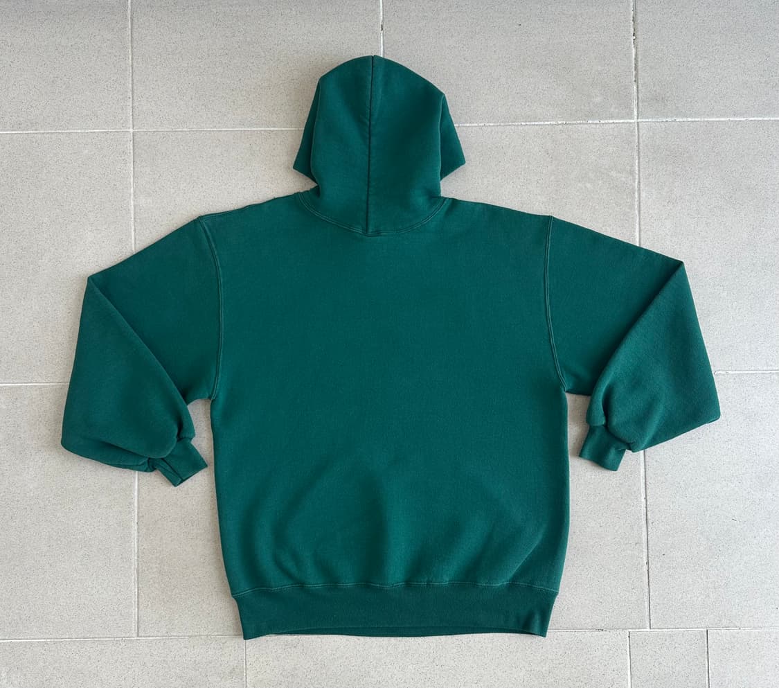 90s 빈티지 러셀 후드 그린 L USA 상품이미지2