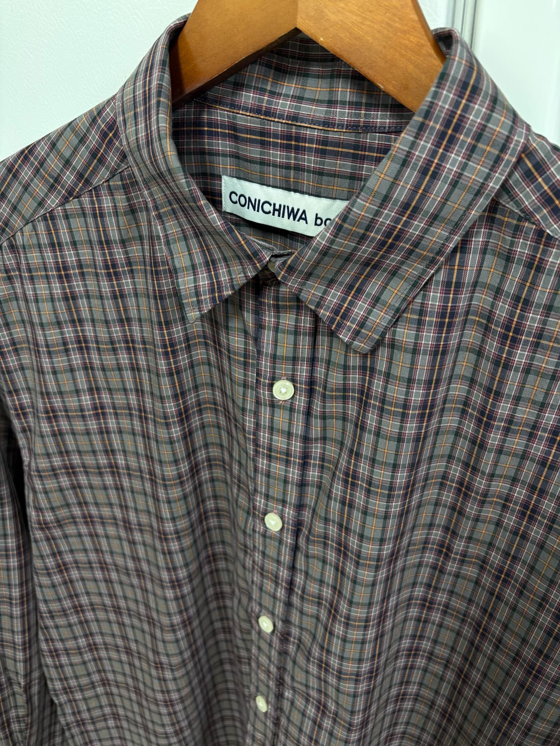 곤니치와봉쥬르 체크셔츠 상품이미지1