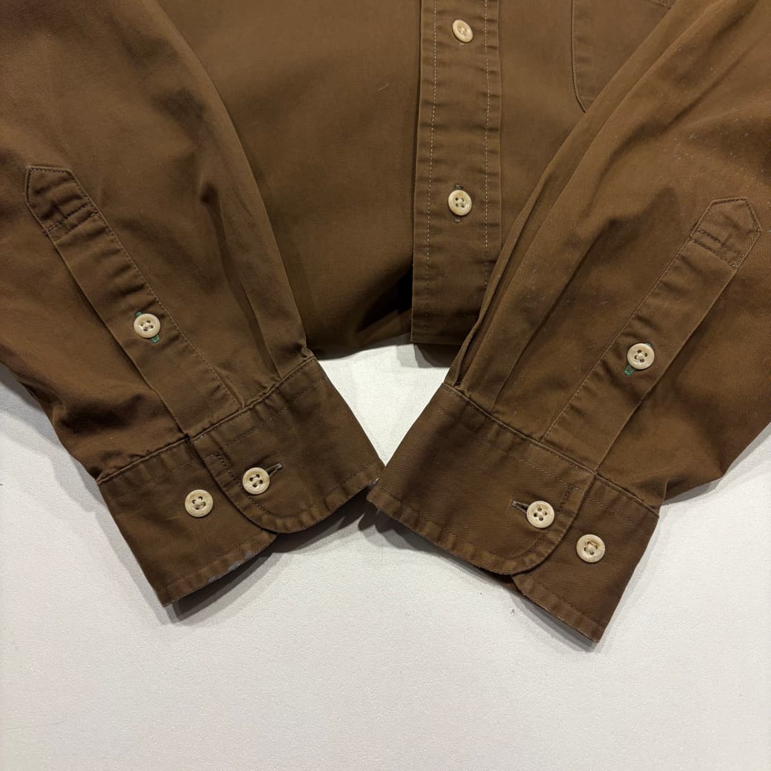 [M] 타미힐피거 월계수 빈티지 브라운 코튼 셔츠 C406 상품이미지7