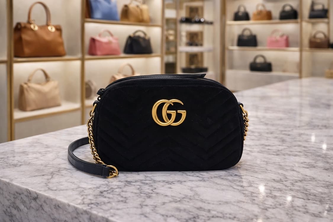 [S급] 구찌 GG 마몽 마틀라세 벨벳 숄더백 판매합니다!!! 상품이미지1