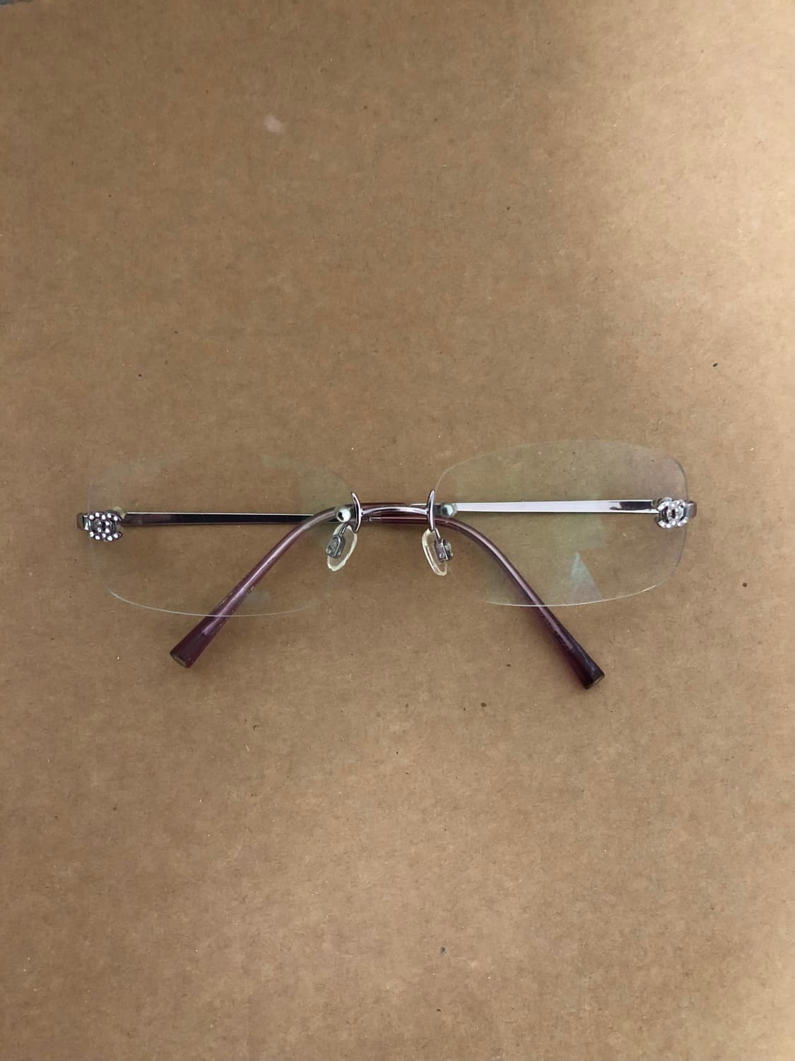 샤넬 큐빅 빈티지 안경 상품이미지1