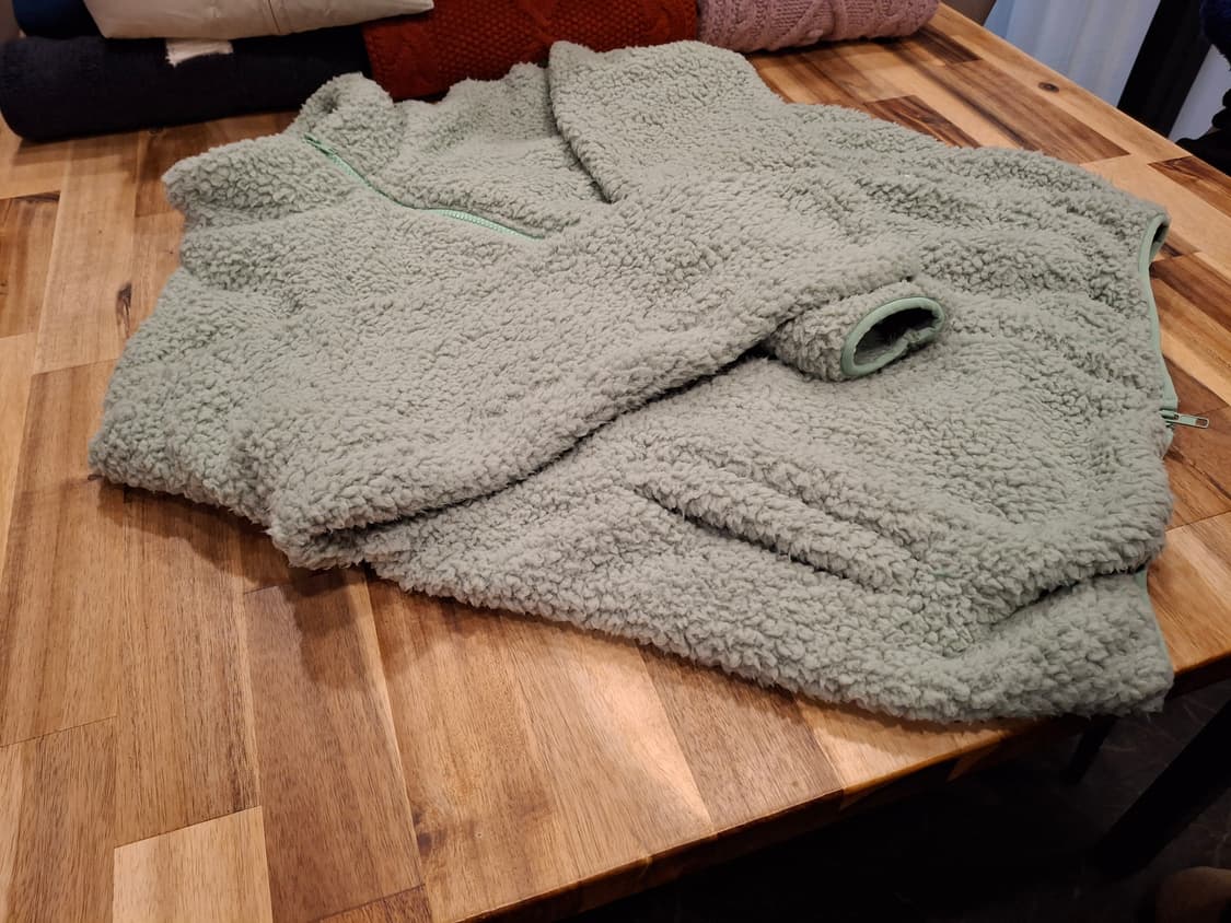 (마지막특가) 피그먼트 플리스 집업 올리브 새상품 상품이미지3