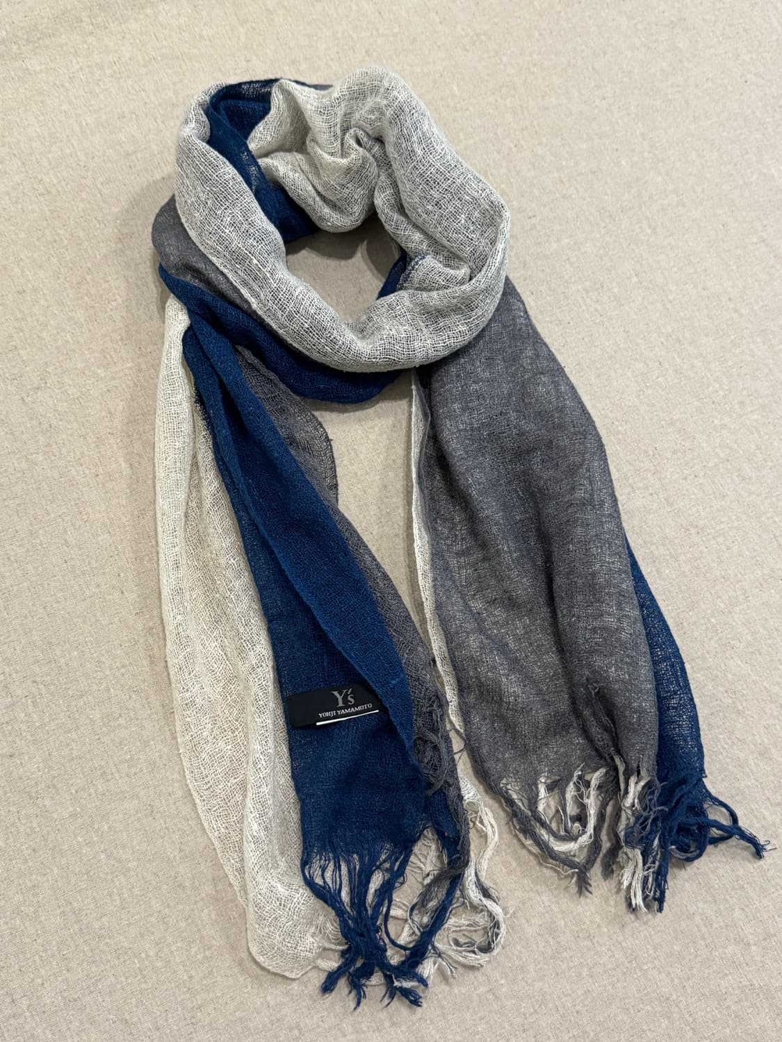 요지야마모토 린넨 레이어드 머플러 상품이미지4