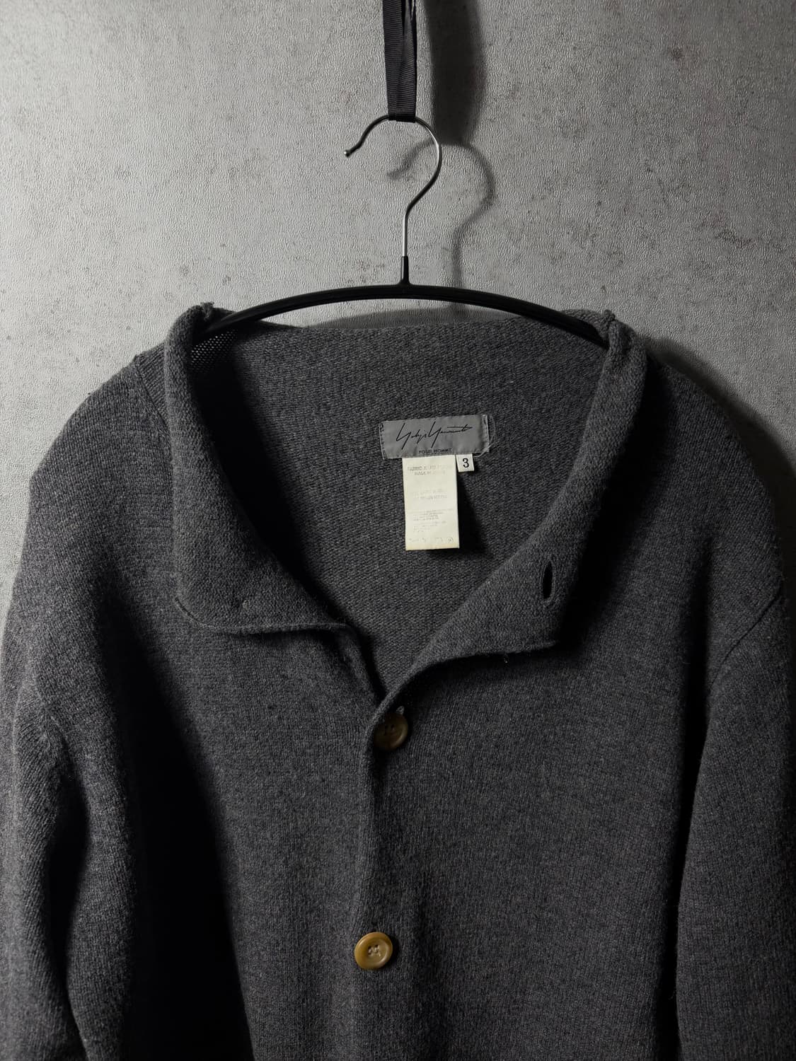 요지야마모토 뿌르옴므 니트 가디건 상품이미지4