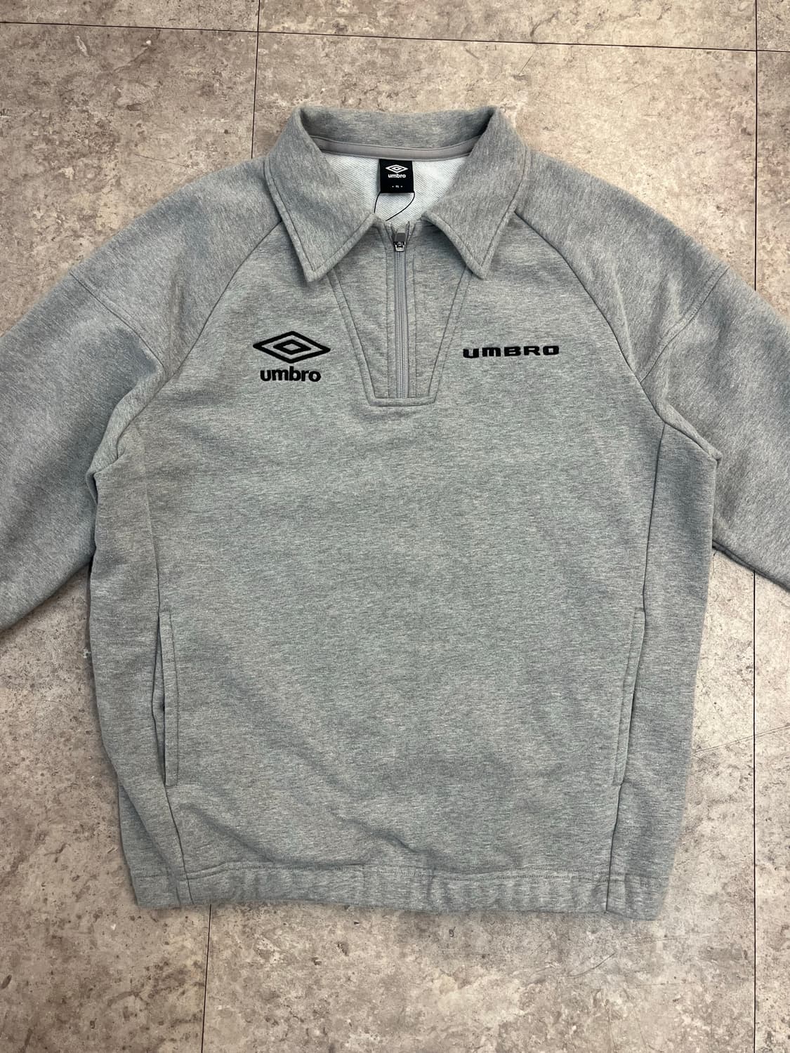 엄브로 카라 집업 맨투맨 그레이 95 #csz2553 상품이미지5