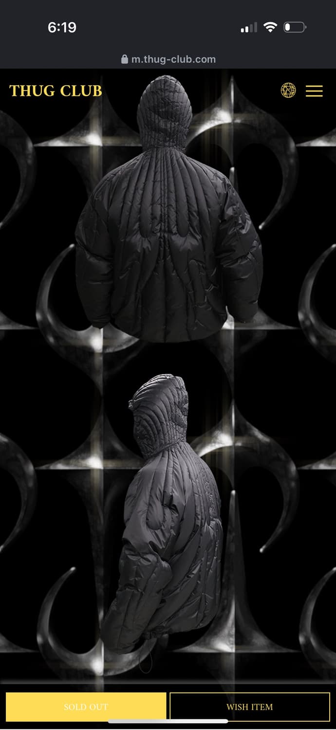 떠그클럽 케이브 구스다운 자켓 블랙 2사이즈 상품이미지2