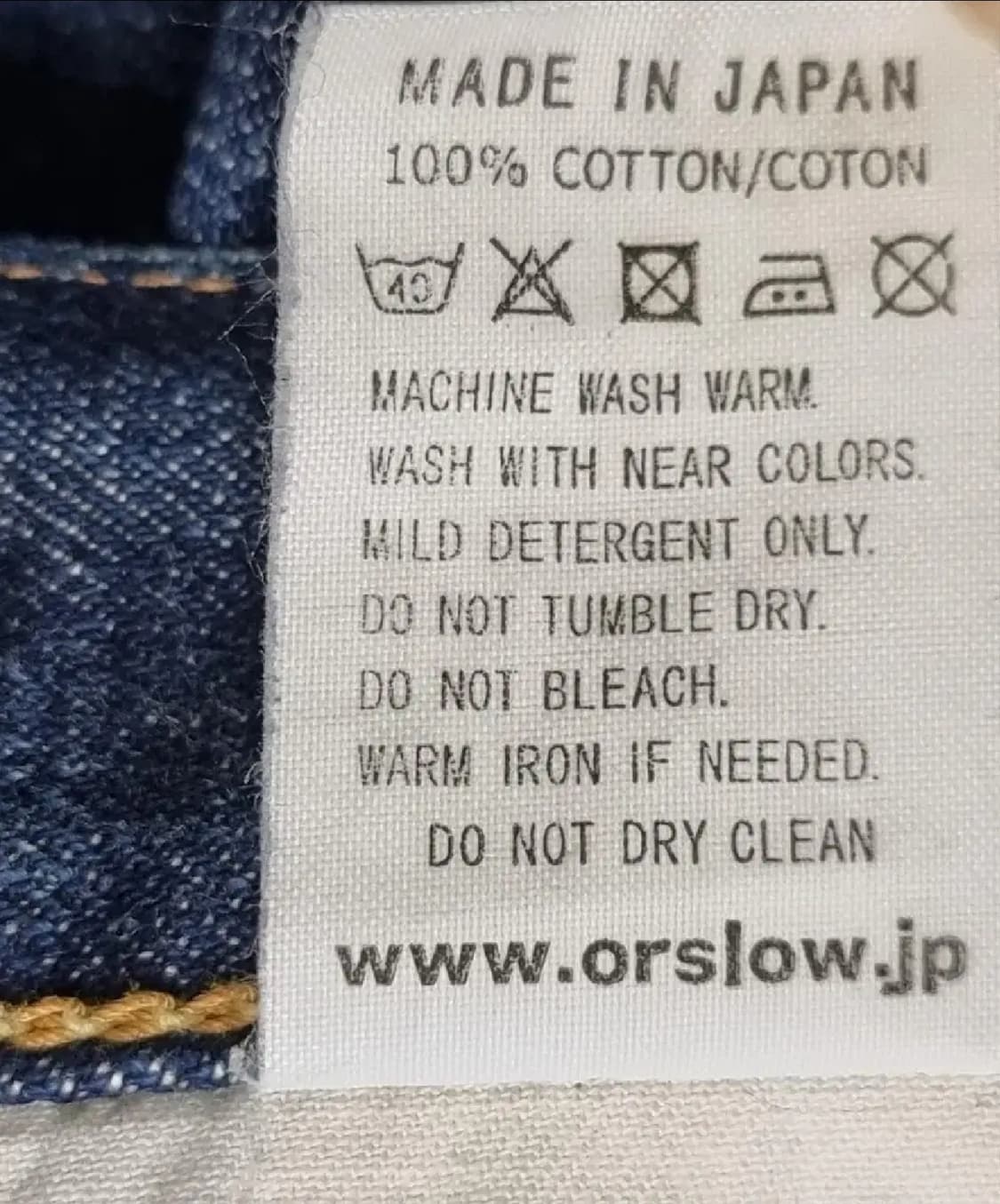 오어슬로우 orSLOW 105 one wash 셀베지 진 팬츠 3 (32 상품이미지7