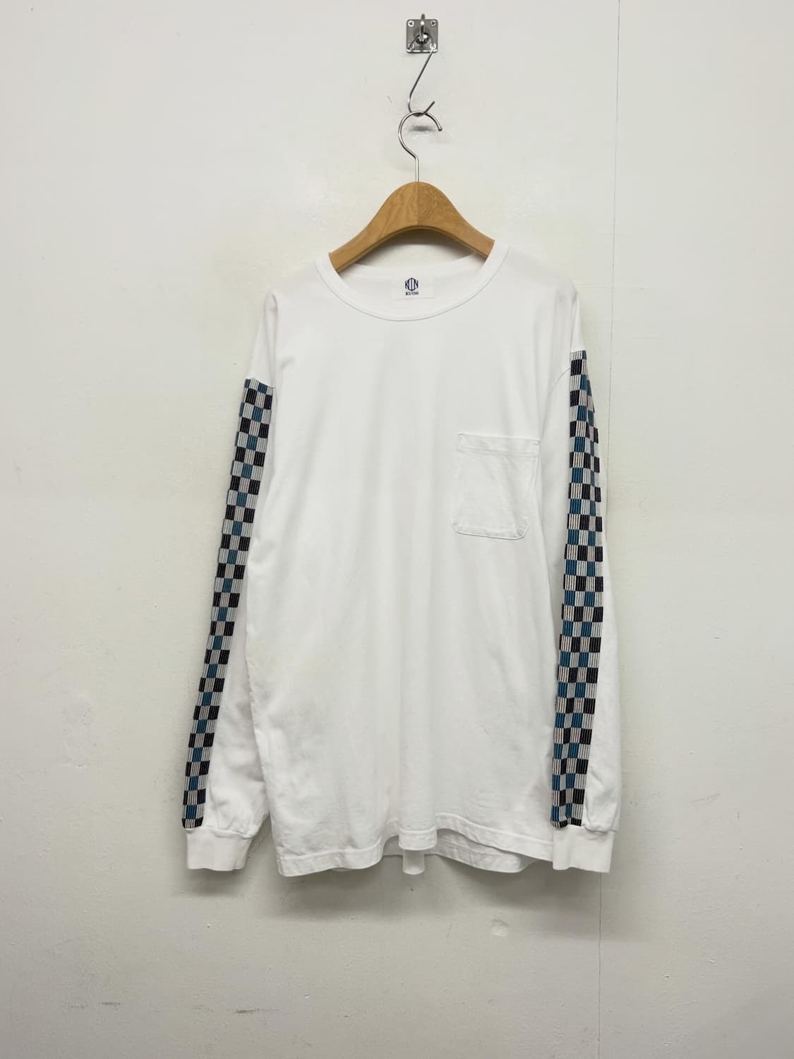 Kuon 사시코 체커보드 롱 슬리브 상품이미지1