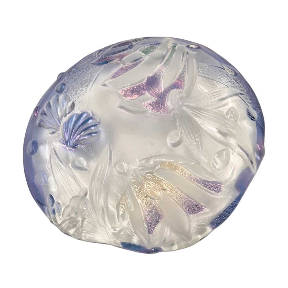 80s 소가 레트로 아쿠아 열대어&조개 접시 1p 상품이미지4