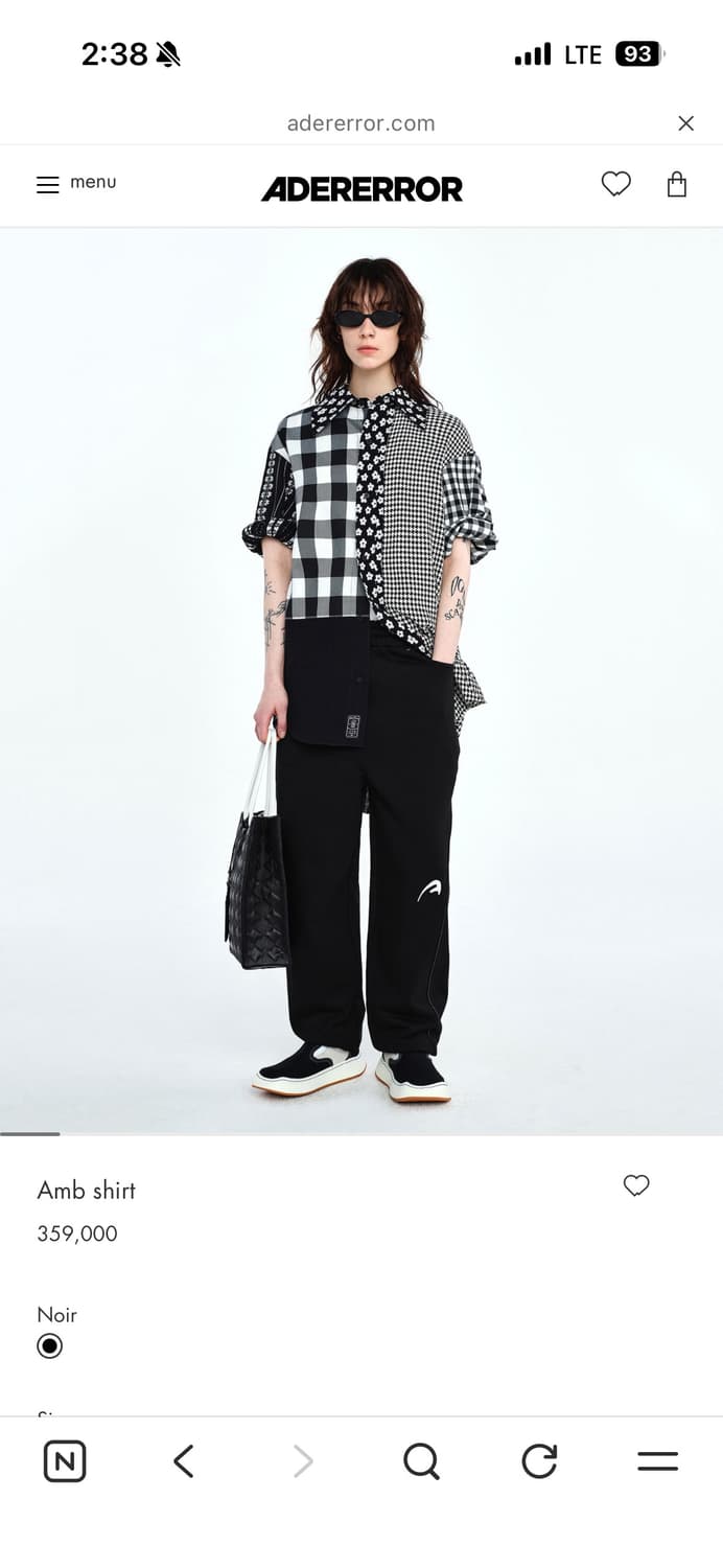 아더에러 패치워크 셔츠 새상품 상품이미지6